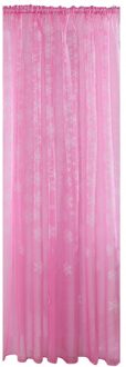 1Pcs Wit Gordijn Stoffen Sheer Sneeuwvlok Borduren Tulle Voor Woonkamer Gordijnen Voor Slaapkamer roze