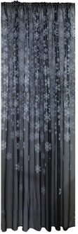 1Pcs Wit Gordijn Stoffen Sheer Sneeuwvlok Borduren Tulle Voor Woonkamer Gordijnen Voor Slaapkamer zwart