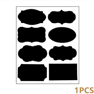 1Pcs Witte Vloeistof Krijt Pen Marker Glas Windows Schoolbord Stickers Vloeibare Inkt Pen Gebruikt Op Krijtbord Venster Witte Pen B zwart sticker 1stk