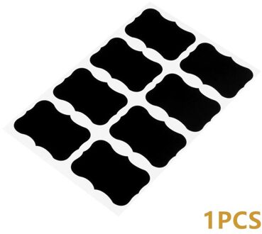 1Pcs Witte Vloeistof Krijt Pennen Voor Muursticker Schoolbord Keuken Jar Handige Afneembare Mark Pen Briefpapier A zwart sticker 1stk