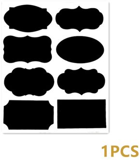 1Pcs Witte Vloeistof Krijt Pennen Voor Muursticker Schoolbord Keuken Jar Handige Afneembare Mark Pen Briefpapier B zwart sticker 1stk