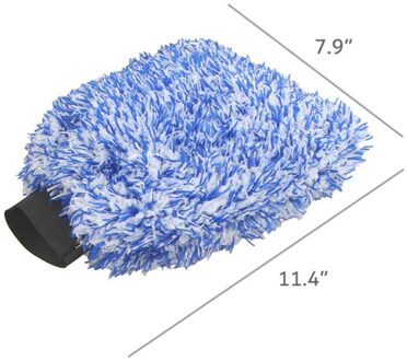 1Pcs Zachte Auto Schoon Handschoenen Microfiber Car Auto Cleaning Absorptie Handschoen Auto Schoon Accessoires Afstoffen Wassen Handschoenen Blauw