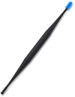 1Pcs Zachte Siliconen Dubbele Hoofd Oor Pick Oor Schoon Tool Double-Ended Earpick Ear Wax Curette Remover Oor schoner Blauw