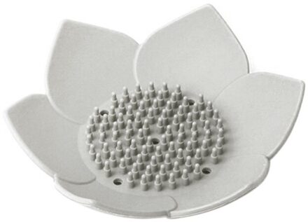 1Pcs Zeepkist Afvoer Tray Lotus Bloem Flexibele Siliconen Platen Douche Bad Opslag Zeepbakje Houder 04