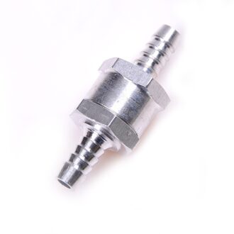 1Pcs Zilver 8Mm Aluminium Brandstof Non-Return One Way Terugslagklep Hoge Druk Geschikt Voor Benzine Diesel marine