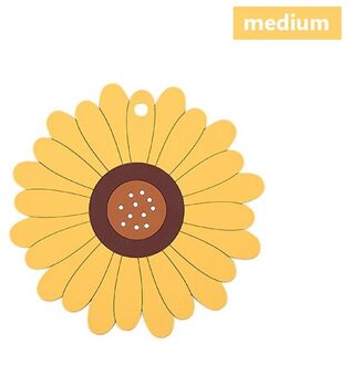 1Pcs Zonnebloemen Vorm Siliconen Coaster Salontafel Cup Matten Pad Isolatie Cup Pads Placemat Keuken Accessoires geel M