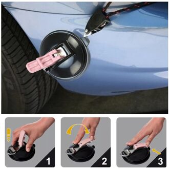 1PCS Zuignap + 2 STUKS Haak Auto Sterke Zuigkracht Anker Zware Tie Down voor Auto Vrachtwagen Tenten camping Auto Accessoires Roze