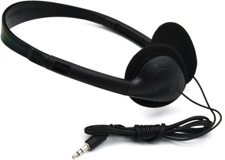 1Pcs Zwart 3.5Mm Plug Wired Stereo Headset Noise Cancelling Oortelefoon Gaming Headset Voor Computer Laptop Desktop