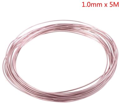 1Pcs Zwart/Roze Bonsai Draden Geanodiseerd Aluminium Bonsai Training Draad Met 3 Maten 5M 1.0mm