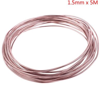 1Pcs Zwart/Roze Bonsai Draden Geanodiseerd Aluminium Bonsai Training Draad Met 3 Maten 5M 1.5mm