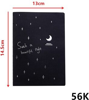 1Pcs Zwart Schetsboek Hardcover Dagboek Diy Blank Zwart Papier 60Sheets Notepad School Office Supply zwart Book 1stk