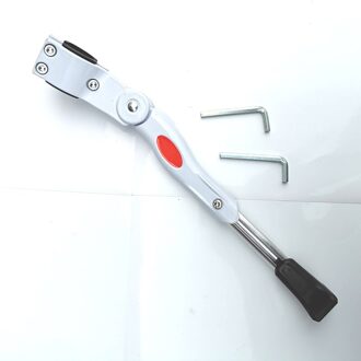 1Pcs Zwart/Wit Verstelbare Mtb Road Fiets Kickstand Parking Rack Mountainbike Ondersteuning Side Kick Stand Voet Brace
