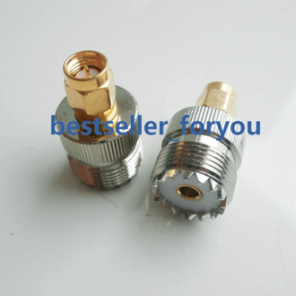 1Piece SMA Male To UHF SO-239 Female SO-239 SO 239 Plug RF Adapter Connect PL-259 Golden
