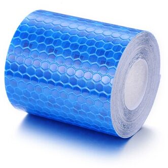 1Roll 5Cm * 3M Auto Reflecterende Tape Sticker Veiligheid Mark Auto Zelfklevend Waarschuwing Tape Voor Motorfiets fiets Recreatieve Voertuig blauw