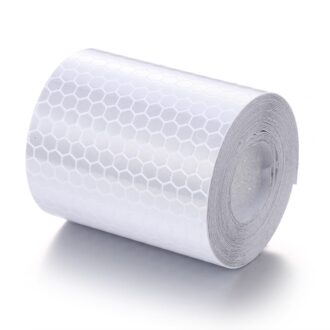 1Roll 5Cm * 3M Auto Reflecterende Tape Sticker Veiligheid Mark Auto Zelfklevend Waarschuwing Tape Voor Motorfiets fiets Recreatieve Voertuig wit