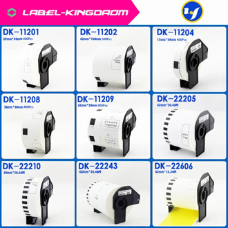 1Roll Brother Compatible for Brother Label DK-11201 DK-11202 DK-11204 DK-11208 DK-11209 DK-22205 DK-22210 DK-22225 DK-22243