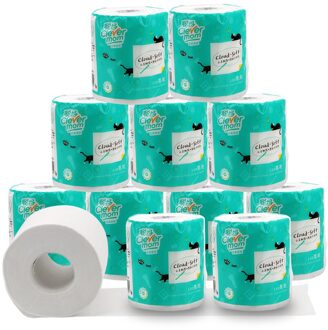1Roll Huidvriendelijke Papieren Handdoeken Papieren Handdoeken Wc Roll Papier Voor Huishoudelijke Badkamer Vier Lagen Zachte Wc papier Tissue Roll