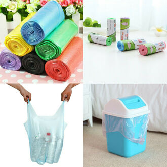 1Roll Kleine Vuilniszak Vest Type Vuilniszakken Duurzaam Wegwerp Plastic Home Kitchen Tool Paars