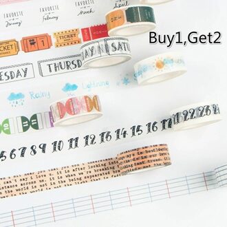 1Roll Willekeurige Creatieve Diy Papier Washi Tape Cartoon Letters Numbers Decoratieve Plakband Afplakband Stickers