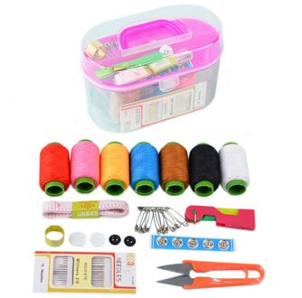 1Set 10 Kleur Naaigaren Handleiding Naaimachine Mini Naaimachine Creatieve Naaimachine Handwerken Set Naaien Gereedschap CU Sewing doos