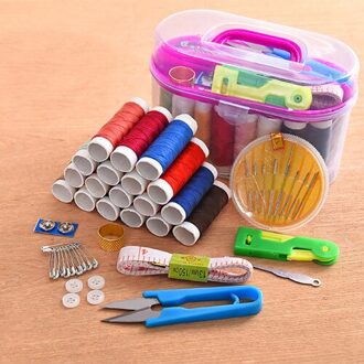 1Set 10 Kleur Naaigaren Handleiding Naaimachine Mini Naaimachine Creatieve Naaimachine Handwerken Set Naaien Gereedschap XI Sewing doos