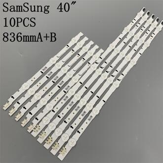 1Set = 10 Stuks Led Backlight Strip Voor Samsung UE40H6200 D4GE-400DCA-R2 R1 400DCB-R2 R1 BN96-30450A 30449A BN96-38890A 38889A 30417A
