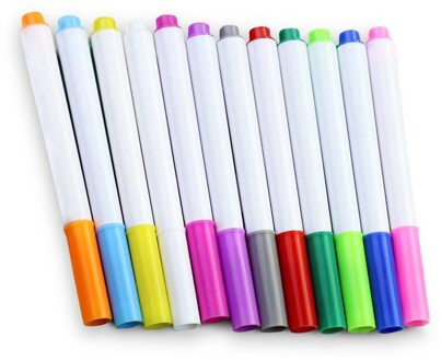 1Set 12 Kleuren Water Oplosbare Vloeibare Krijt Markers Uitwisbare Schoolbord Pen Non-Stof Board Krijt Marker Voor tekening Onderwijs