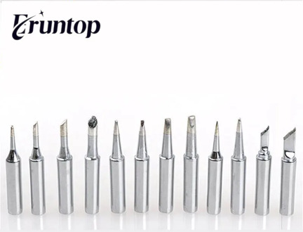 1Set 12PCS Silvery 10PCS Golden Available 900M-T Soldering Iron Tips Silver for Soldering Rework Station Eruntop 8586 936 937