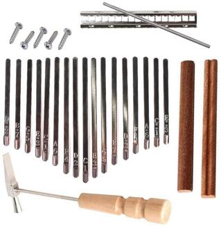 1Set 17 Toetsen Kalimba Diy Sleutels & Bridge & Tuning Hamer Kit Thumb Piano Musicial