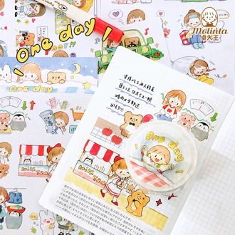 1set/1lot Kawaii Stationery Stickers Molinta Girl Diary Planner Decorative Mobile Stickers Scrapbooking DIY Craft Stickers