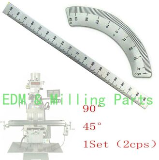 1Set "2Pcs" Bridgeport Mill Freesmachine Cnc Deel 45 Graden + 90 Graden Hoek Plaat Voor bridgeport