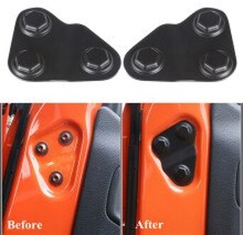 1Set (2Pcs) Cover Deur Schroef Protector Zwarte Auto Onderdelen Vervanging Trim
