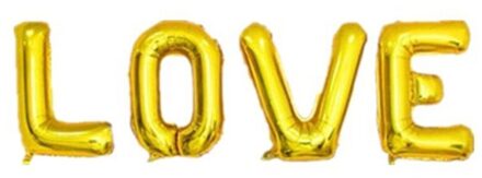1Set 32Inch Liefde Brief Folie Ballon Staande Ballon Verjaardag Bruiloft Decoratie Valentines Globos Verjaardagsfeestje Decoraties gouden
