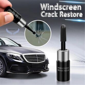 1Set 3Ml Automotive Glas Nano Reparatie Vloeistof Auto Vensterglas Crack Chip Reparatie Hars Tool Met Cure Strips mouw Scheermesje