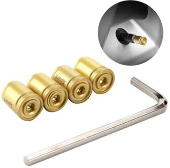 1Set/4 Stuks Anti-Diefstal Autobandventiel Cap Aluminium Sport Buitenkant Auto Air