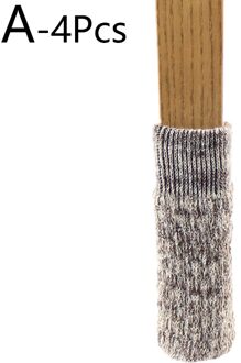 1Set (4 Stuks) gebreide Stiksels Ronde Bodem Antislip Vilt Voet Cover Tafel Stoel Been Cover Kruk Voet Cover Foot Protector Pad