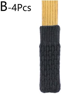 1Set (4 Stuks) gebreide Stiksels Ronde Bodem Antislip Vilt Voet Cover Tafel Stoel Been Cover Kruk Voet Cover Foot Protector Pad