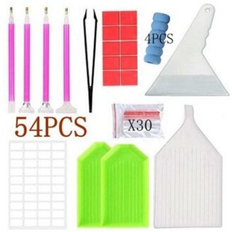 1Set 5D Diy Diamant Schilderen Tool Accessoire Kit Tool 54/74/75/111 Stks/set Kruissteek diamant Schilderen Tool Kit 54 stk