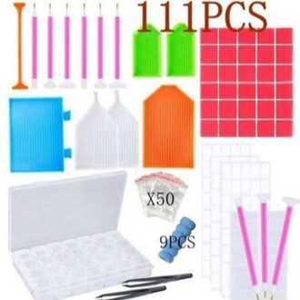 1Set 5D Diy Diamant Schilderen Tool Accessoire Kit Tool 54/74/75/111 Stks/set Kruissteek diamant Schilderen Tool Kit