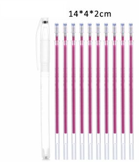 1Set Ambachten Hoge Temperatuur Automatische Verdwijnende Pen Stof Markers Potlood Pp Leer-Specifieke Multi Purpose Schoolbenodigdheden roos rood