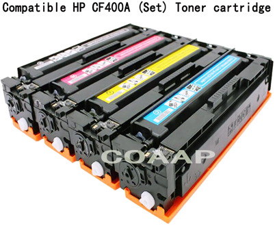 1set CF400A CF400 201A Compatible Toner Cartridge for HP Color laserjet PRO-M252N M252DW MEP-M277N M277DW with 4 color