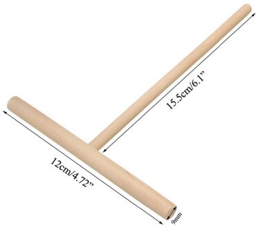 1Set Chinese Specialiteit Crêpe Pannenkoek Beslag Houten Strooier Stok Thuis Keuken Tool Restaurant Kantine Speciaal Levert leger groen