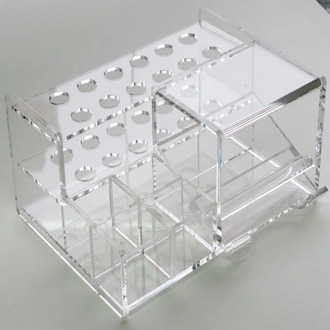 1Set Dental Adhesive Resin Placement Syringe Frame Acrylic Organizer Holder Case For Dentistry Supply