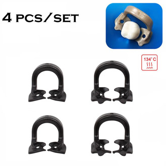 1set Dental Rubber Dam Clamps Rubber Barrier Clip Resin Material For Dental Lab Instrument