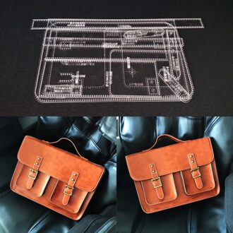 1set DIY Acryl Lederen Template Thuis Handwerk Leathercraft Naaien Patroon Gereedschap Accessoire Schoudertas 230x300mm
