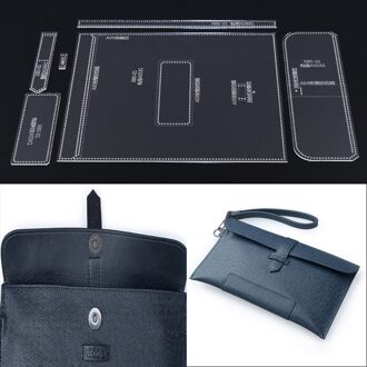 1set DIY mannen handtas mold hand tas hand-made lederen plaat patroon acryl duurzaam template 27.5x16x2.5cm