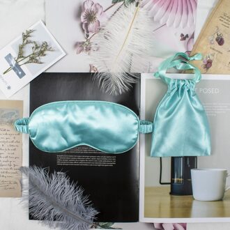 1Set Double-Side Shading Slaapmasker Zijde Slapen Oogmasker Cover Ooglap Blinddoeken Slaapmasker Gezondheid Slaap Shield licht Fresh groen