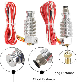 1Set E3D V6 3D Print J-head hotend for 1.75/3mm Direct Filament Wade Extruder 0.2/0.3/0.4/0.5mm Nozzle Long / Short distance