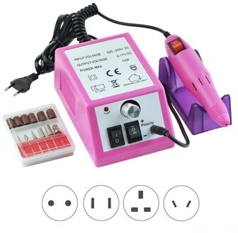 1Set Elektrische Nail Boor Machine 20000Rpm Manicure Boor Machine Salon Pedicure Boor Machine Professionele Nail Boor Machine 20000 roos