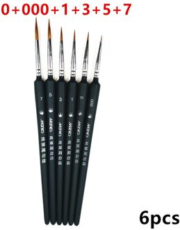 1Set Fijne Handgeschilderde Dunne Haak Lijn Pen Tekening Art Pen #0 #00 #000 Verf borstel Kunst Levert Nylon Borstel Schilderen Pen